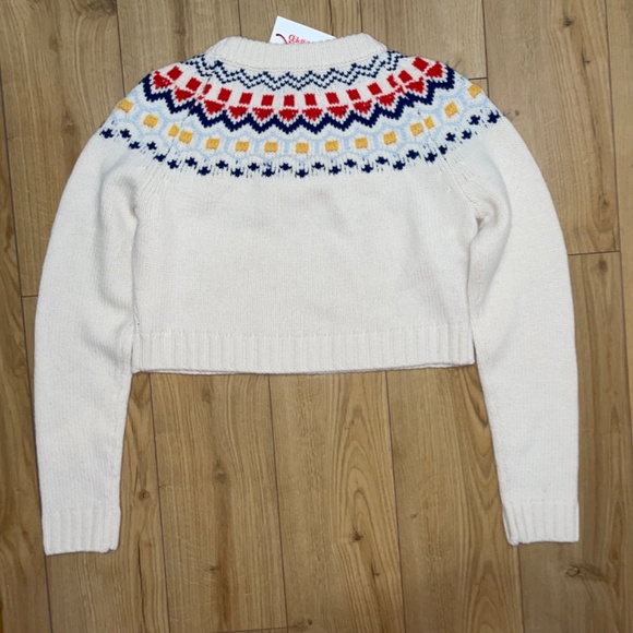 Solid & Striped The Carly Pullover Fairisle Sweater in Eggshell Multi S - Picture 12 of 12